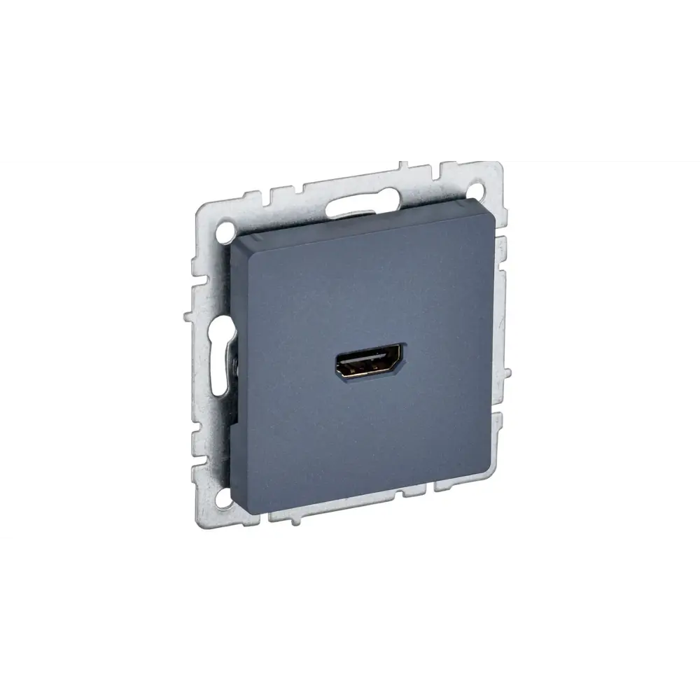 Розетка HDMI встраиваемая IEK Brite без заземления цвет маренго STLM-2016272