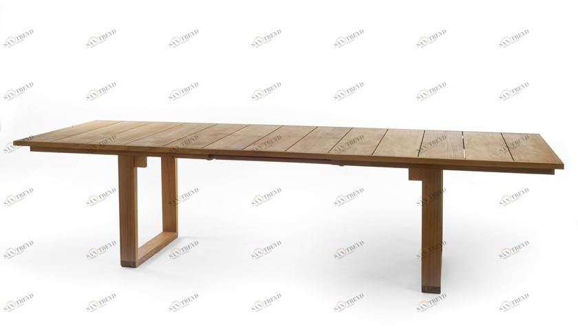 Unopiù Раздвижной прямоугольный стол из тика Ocean Cotare