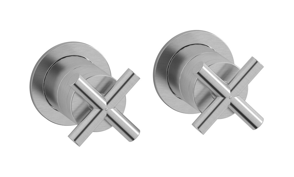 Встроенный смеситель для душа на 2 отверстия на 1 потребителя. WE ARE IB wo390bo Brushed Nickel WOW