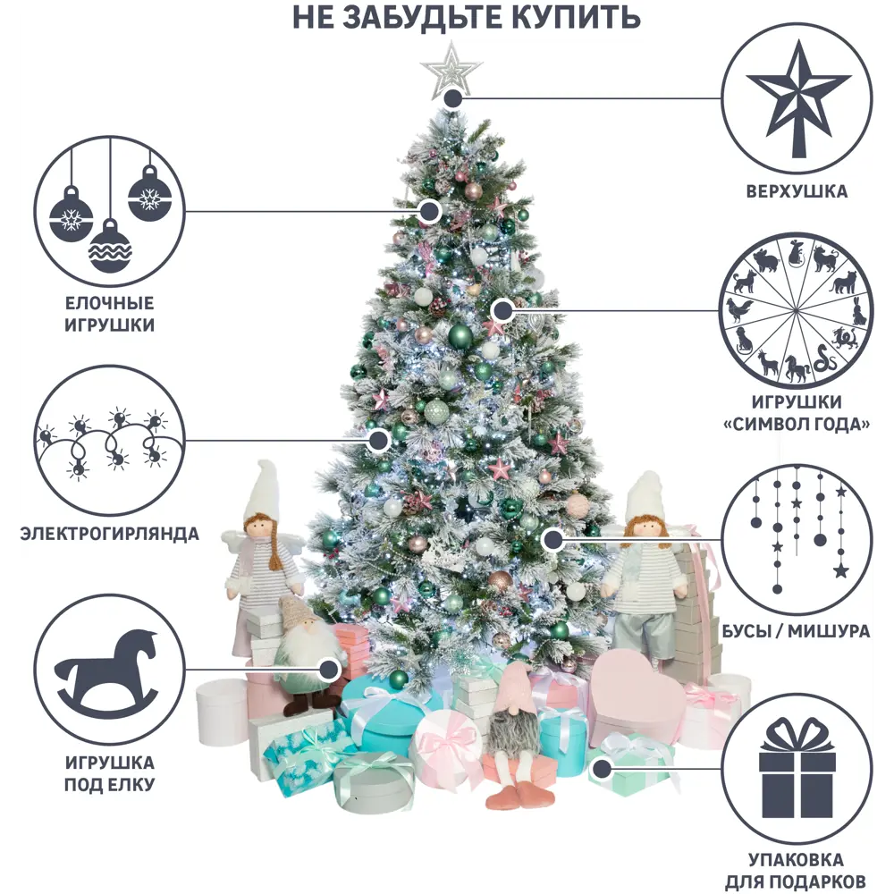 Ель новогодняя искусственная Таежная 180 см 83563352 STLM-2064397 Santreyd  - Вид №2