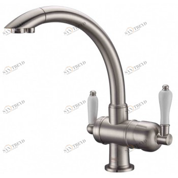 Zorg ZR 327 YF Nickel Смеситель для кухни Zorg 315х215 мм 