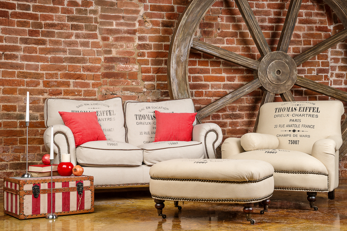 Диван Thomas Eiffei двухместный прямой бежевый ДОМАШНЯЯ ОБСТАНОВКА THOMAS EIFFEI 017179 Бежевый;молочный Santreyd  - Вид №2