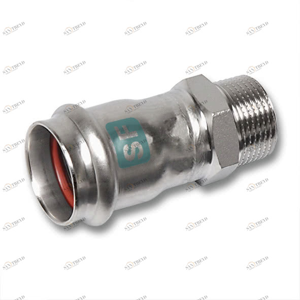 619243G1084 SANHA 19243G пресс.-фит. без силикона ниппель ВПр-НР, нерж.ст. 108,0x4 мм 