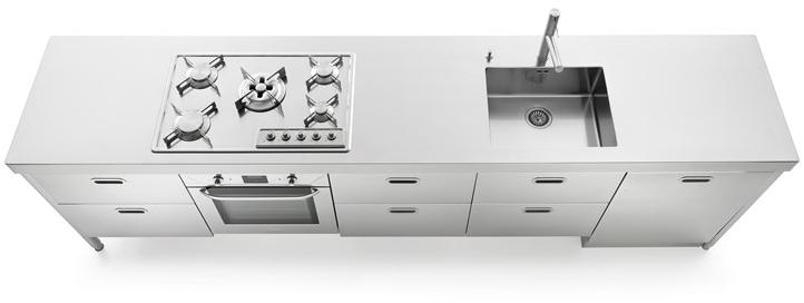 ALPES-INOX Линейная кухня из нержавеющей стали Liberi in cucina sun-id-1375293 - Вид №4