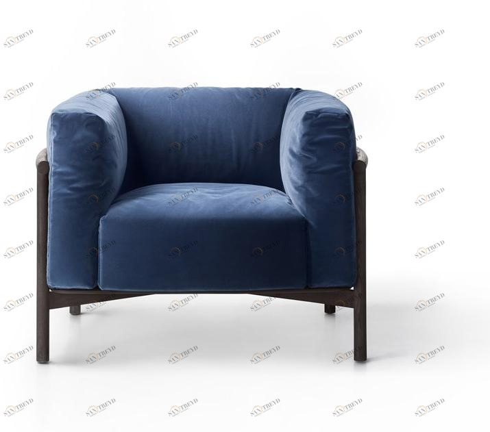 Lema Мягкое кожаное кресло с подлокотниками Taiki sun-id-1486406