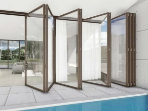 CARMINATI SERRAMENTI Французская складная дверь из дерева Skyline system