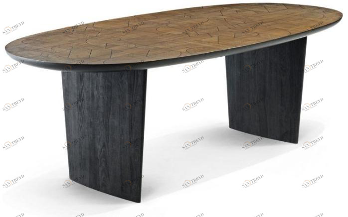 Roche Bobois Овальный стол из массива дерева Nativ sun-id-1474512