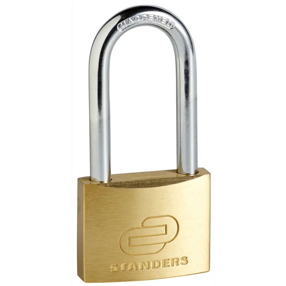Замок навесной Standers с длинной дужкой 50x39 мм медь 82247292 STLM-2007074 