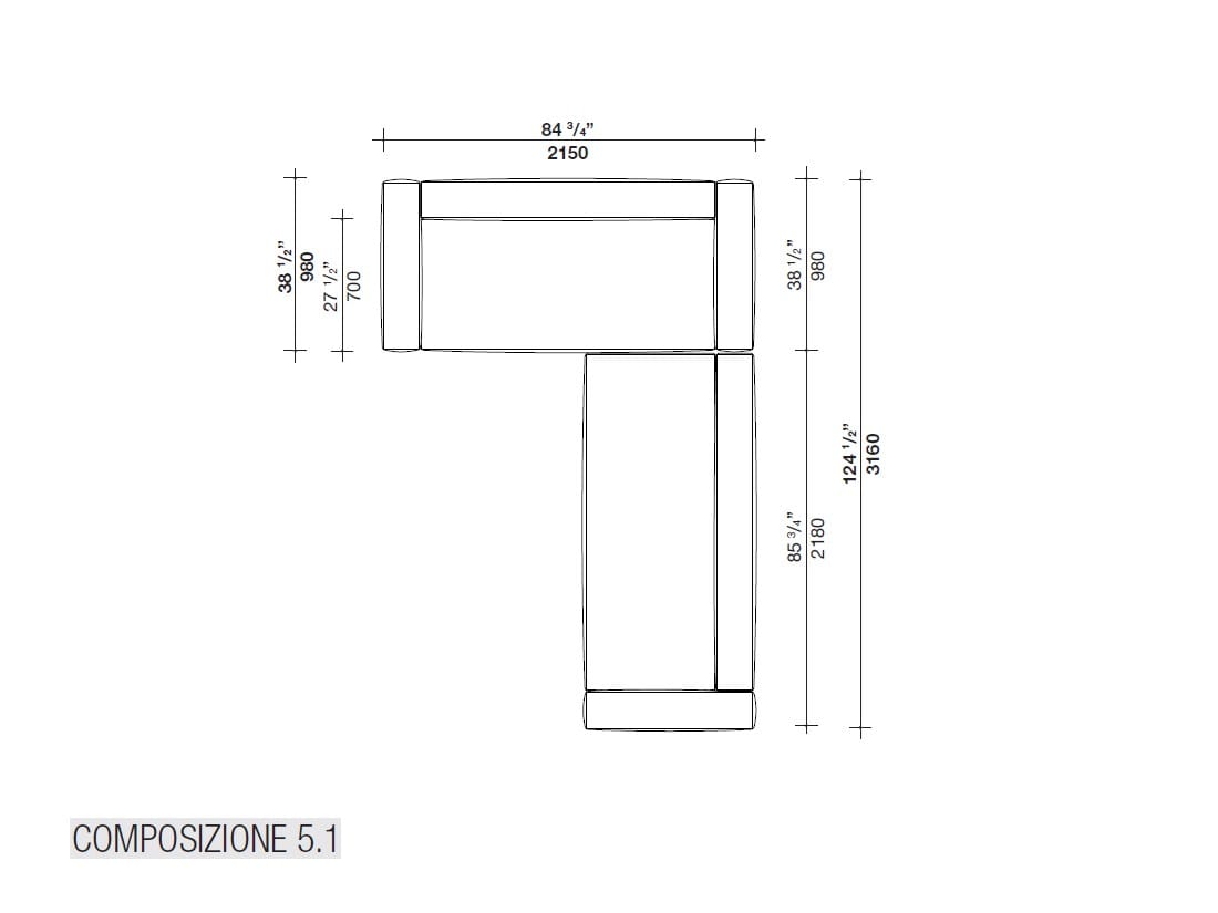 Секционный диван из ткани Lema SNAP ARCH-00147146 - Вид №10