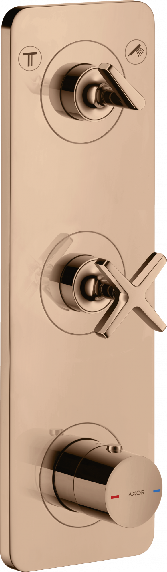 36703300 Термостатический модуль 380/120 для скрытого монтажа на 2 функции с пластиной AXOR CITTERIO E