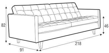 Sits 3-местный бархатный диван с обивкой из тафтинга Kalle sun-id-1417372 - Вид №4