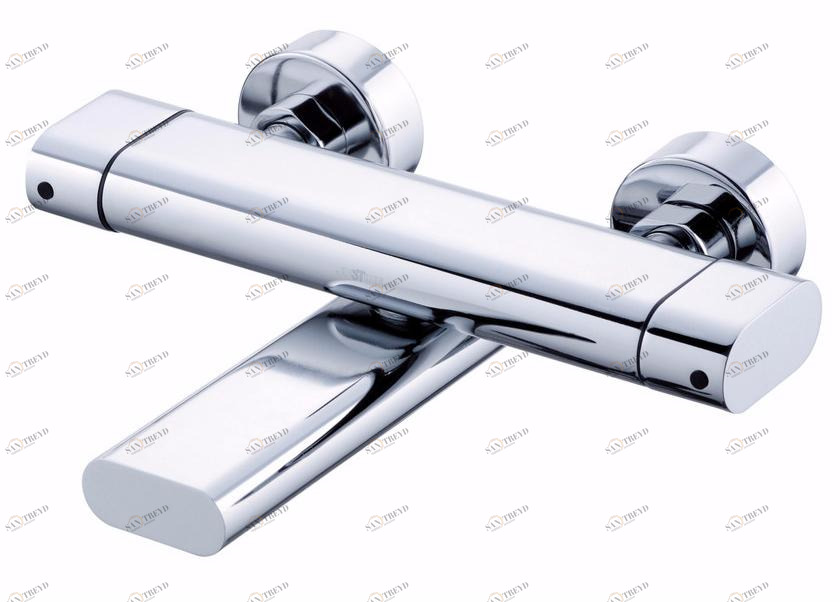 JUSTIME Смеситель для ванны настенный на 2 отверстия из хромированной латуни Perfecto 7920-w0-80cp