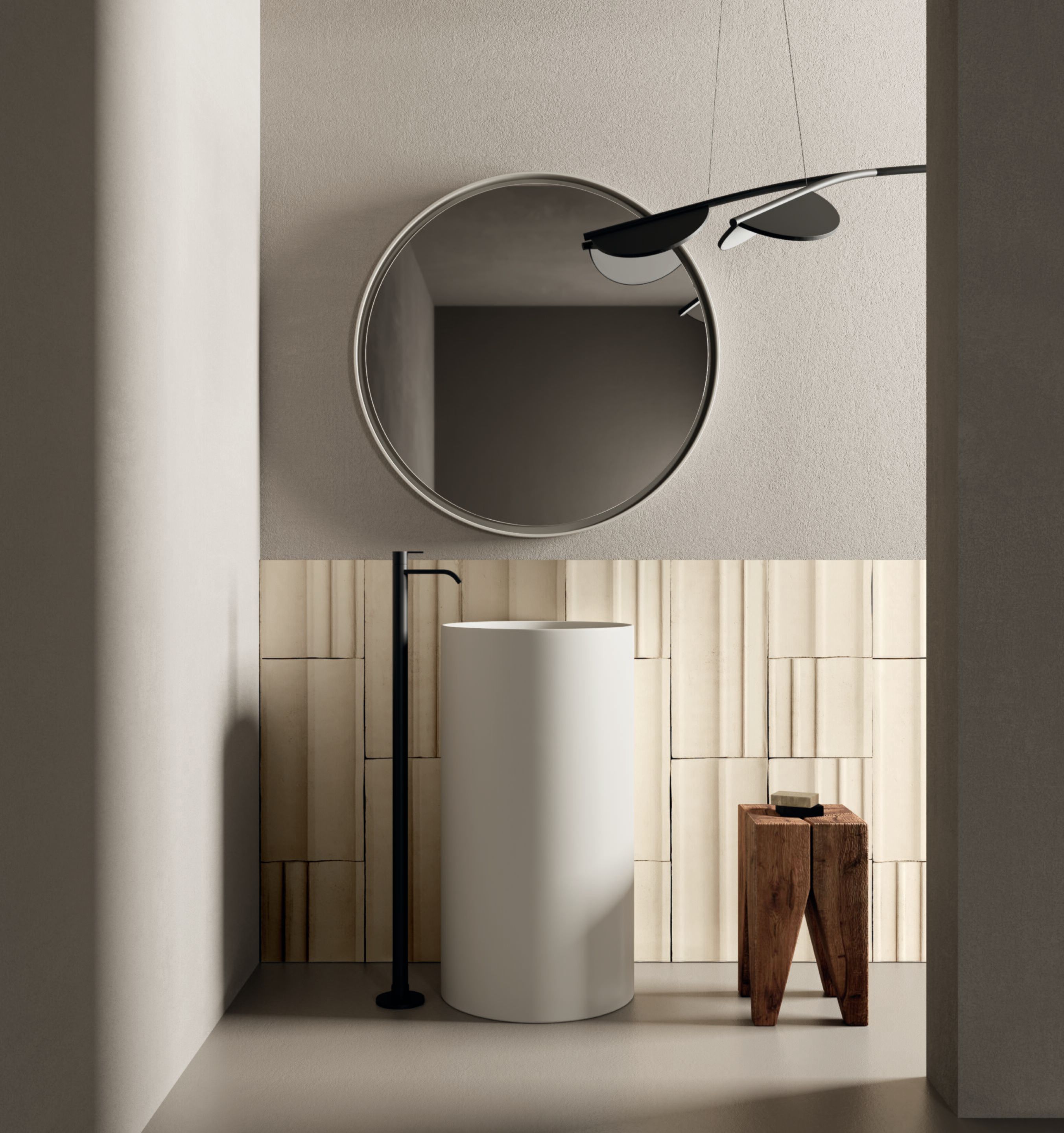 Керамическая круглая отдельно стоящая раковина Nic очевидный ARCH-00070023 - Вид №7