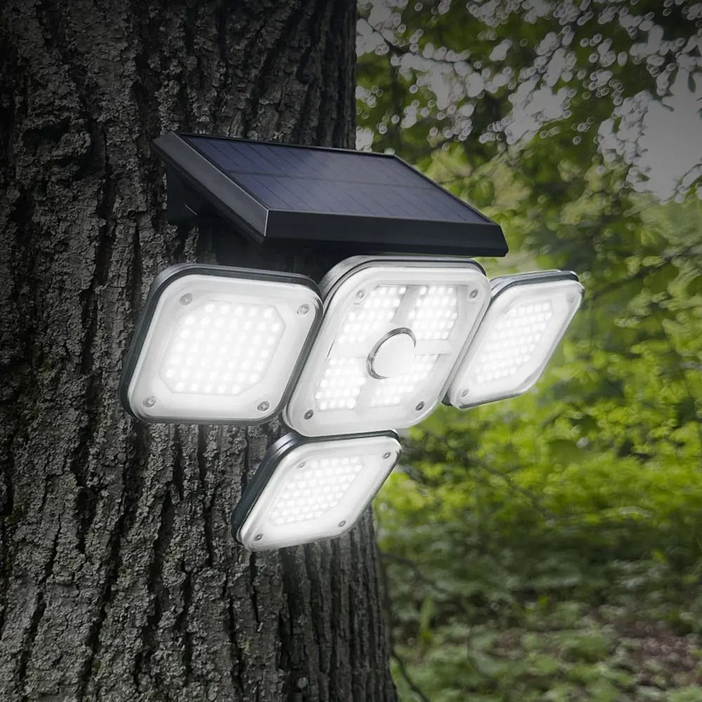 Светильник светодиодный уличный Duwi Solar LED PRO на солнечных батареях с ДУ 50Вт 6500К 1000Лм IP65 датчик движения черный STLM-2182937