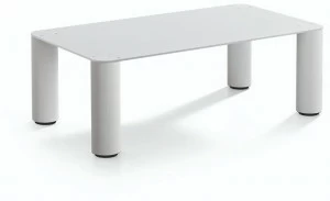 Midj Низкий прямоугольный журнальный столик из крашеного металла