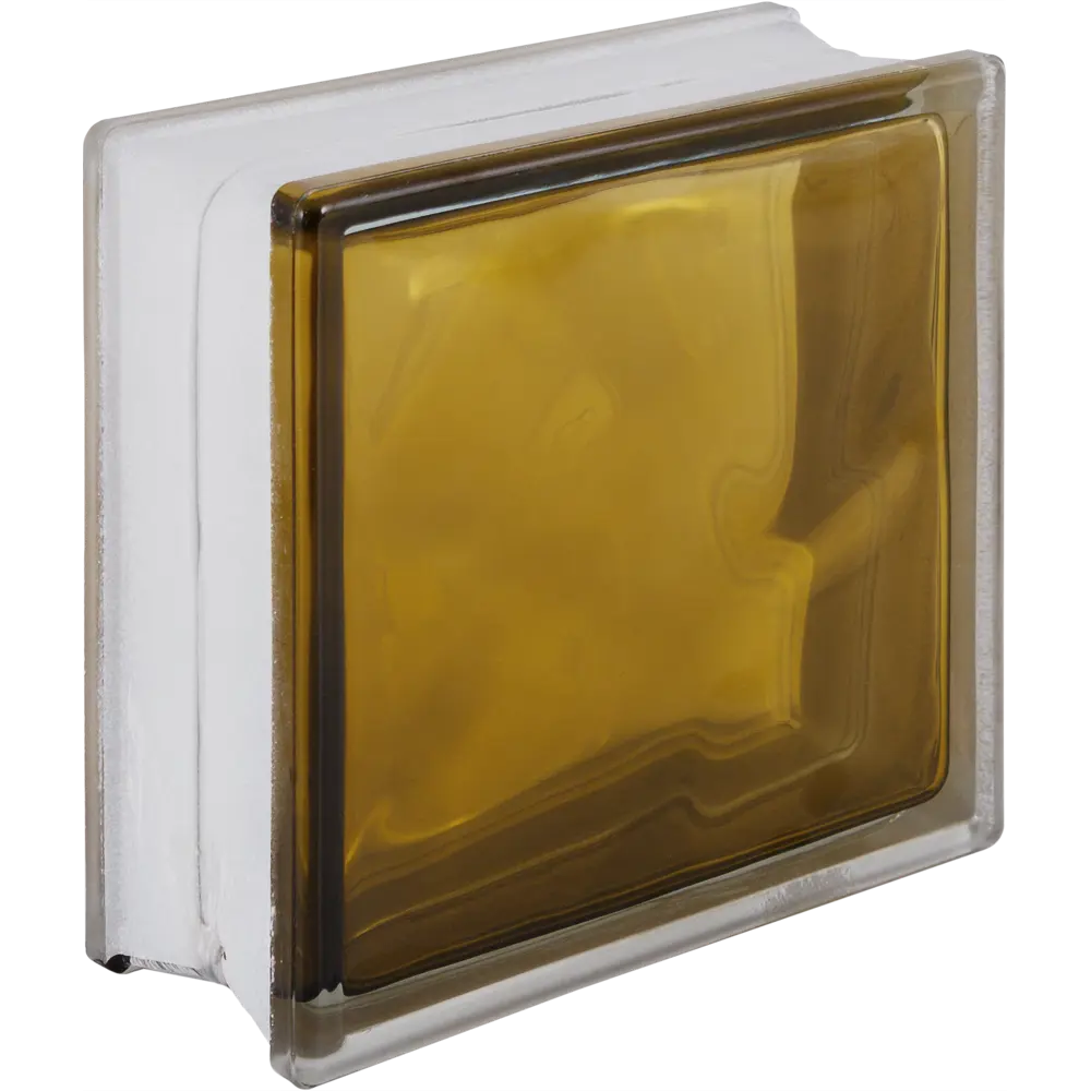 Стеклоблок Волна цвет ярко-бронзовый полуматовый 13940106 STLM-2164735 VITRABLOCK 