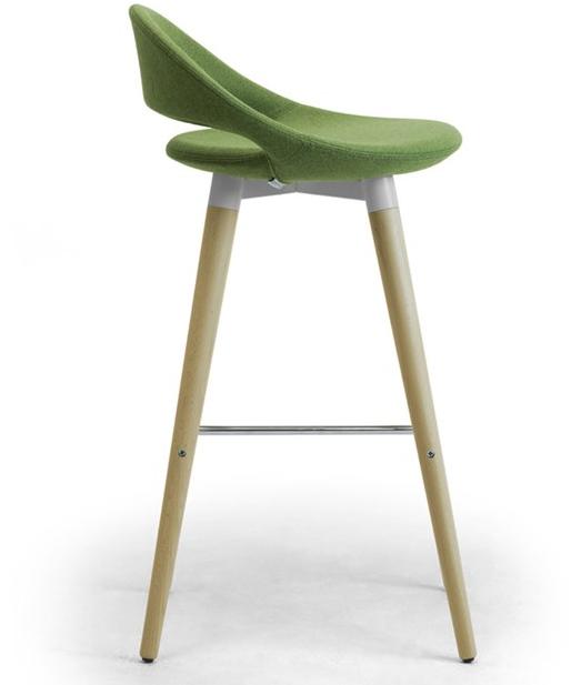 Leyform Высокий табурет из дерева и ткани со спинкой Samba 51562 - Вид №2