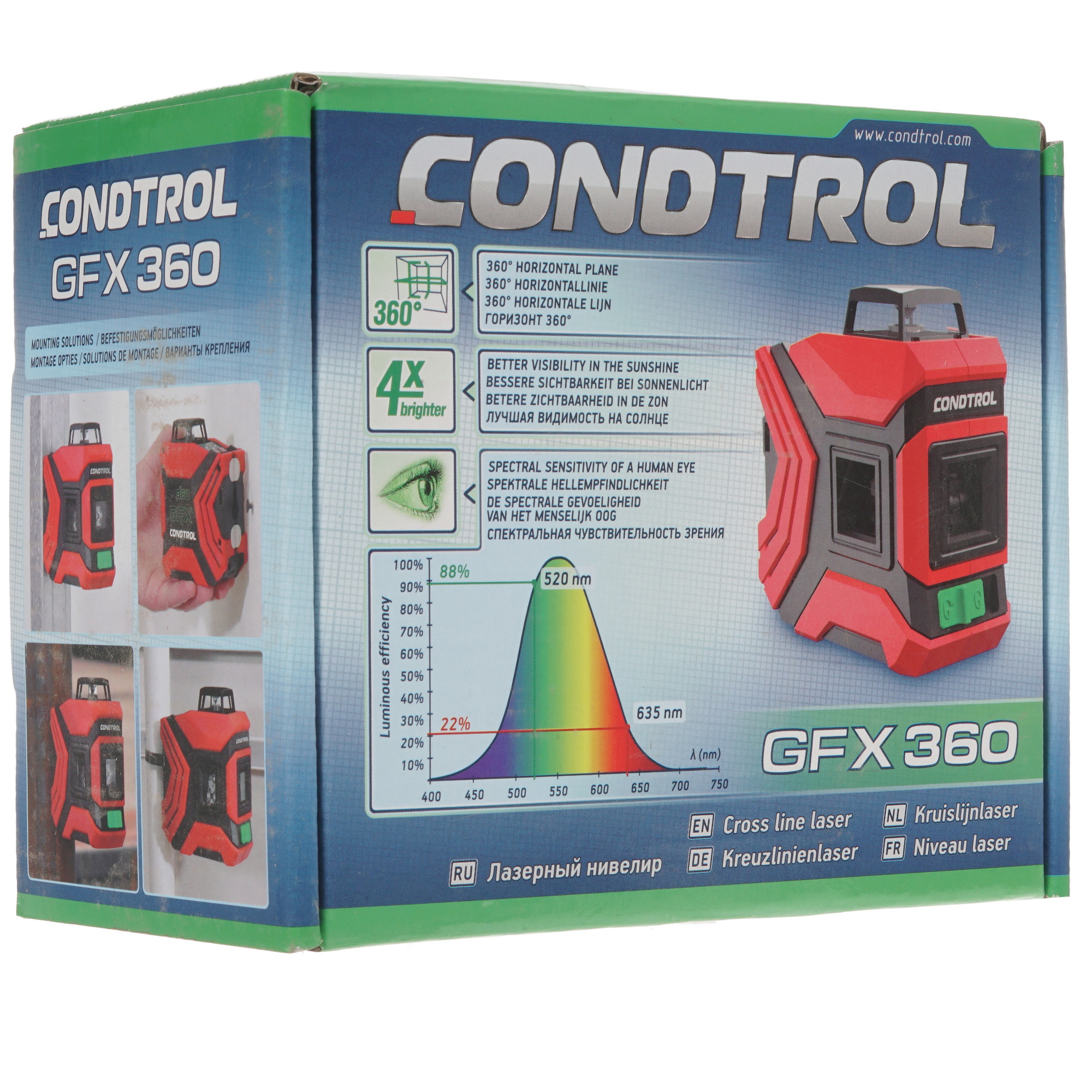 Лазерный нивелир Condtrol GFX360 8160228 STDN-0017208 - Вид №8