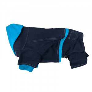 ПР0035044 Комбинезон для собак джинсовый с трикотажем XXL 34 см ДОГ МАСТЕР