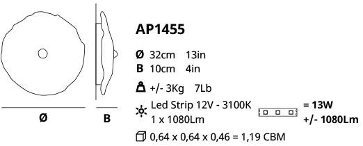 Serip Аппликация из бронзы ручной работы Nenufar Ap1455 - Вид №1