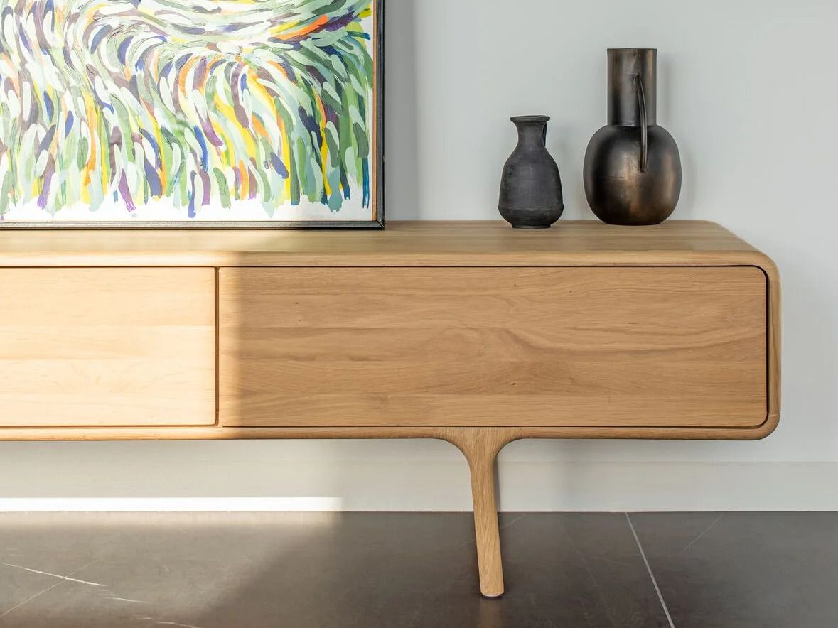 Низкий дубовый ТВ-шкаф с ящиками Gazzda Фавн ARCH-00041114 - Вид №12