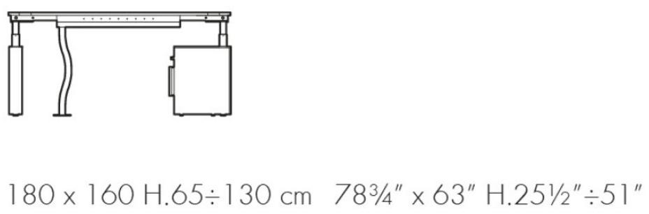 Bralco Регулируемый по высоте стол со встроенной полкой Winglet sun-id-1420670 - Вид №4