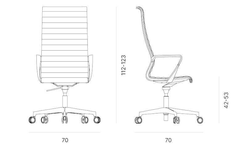 Регулируемое по высоте вращающееся офисное кресло Quadrifoglio Group дизайн-офис ARCH-00133312 - Вид №10
