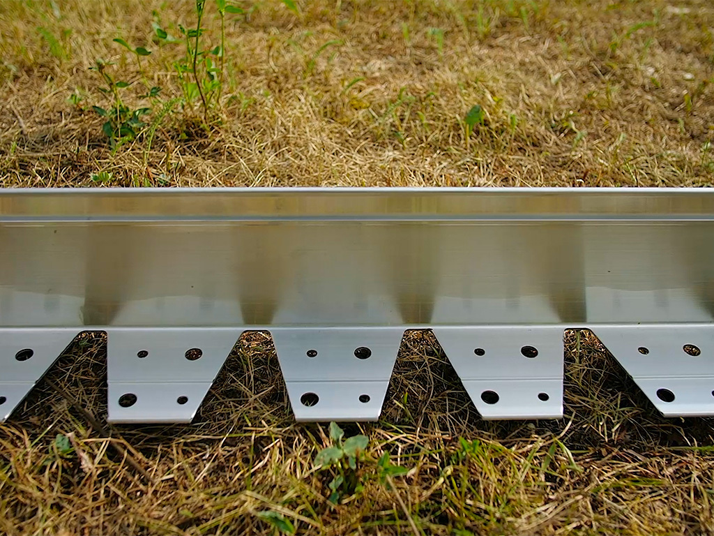 Алюминиевый бордюр 100 мм, длина 2500 мм компл. ГеоПластБорд GPBST-14 - Вид №4