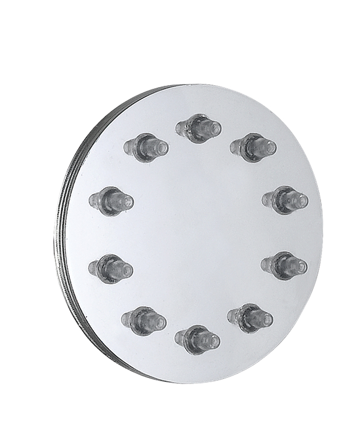 70867 / RO INOX Спрей для круглого корпуса из матовой нержавеющей стали 316, функция дождя. Bongio Wellness 70867/RO INOX
