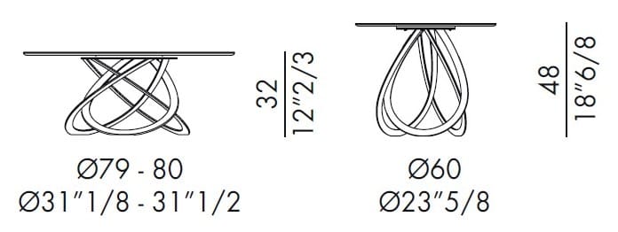 Круглый деревянный журнальный столик EFORMA FEBE LOW ARCH-00030176 - Вид №2