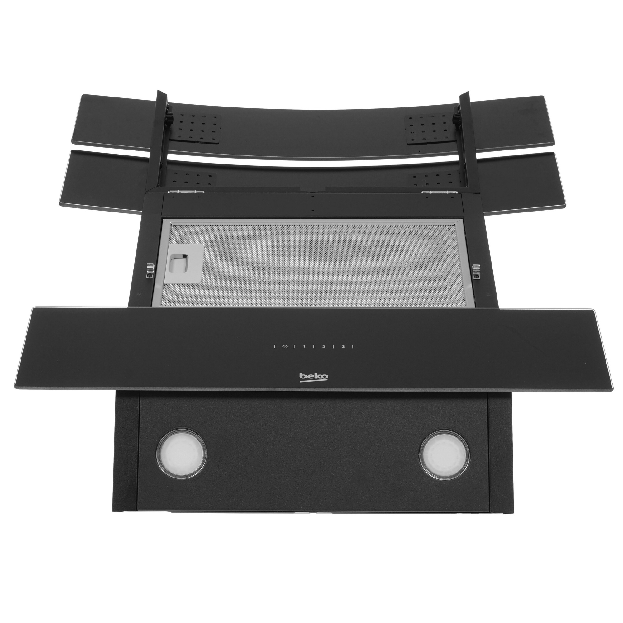 8164110 Вытяжка наклонная Beko HCA 62640 B черный/черный STDN-0040688 - Вид №7