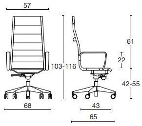 Diemme Офисный стул из 5-спицевой сетки Auckland sun-id-1356377 - Вид №5