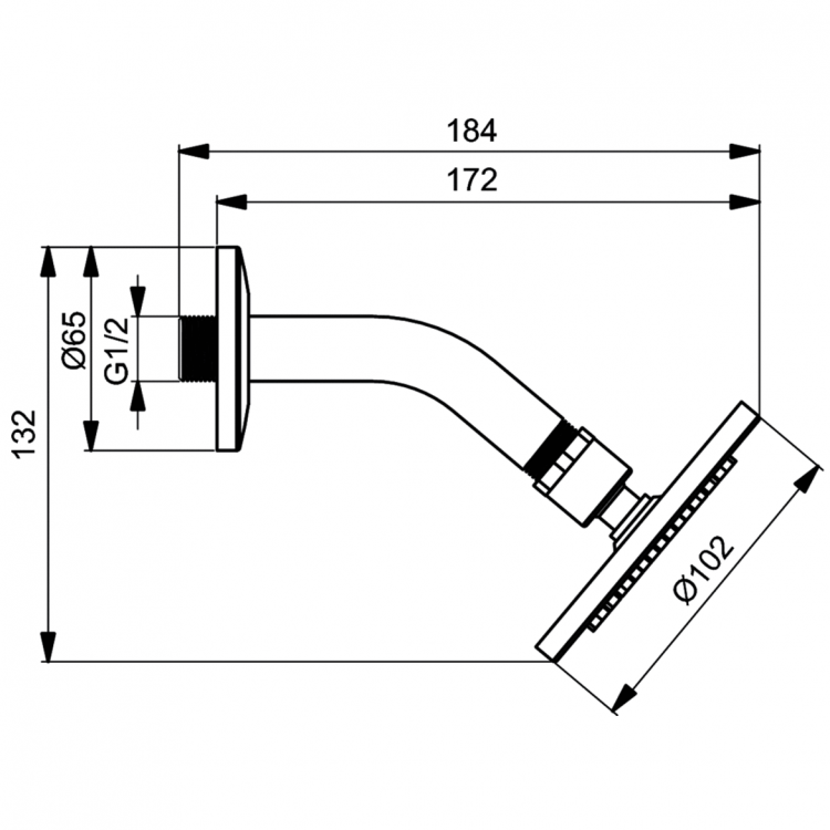 B9436AA Верхний душ Ideal Standard IDEALRAIN - Вид №1