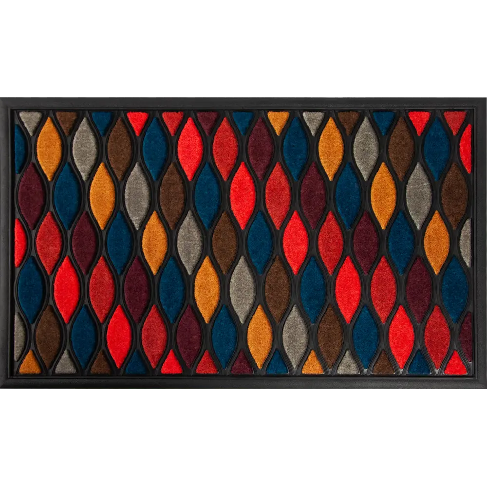 Коврик грязезащитный полиэстер/резина Inspire Scrap 45x75 см цвет разноцветный 82005037 STLM-2052137 