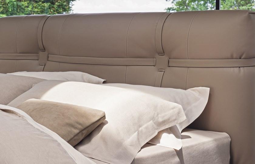 Flou Кровать двуспальная с обивкой кожей New bond sun-id-1455557 - Вид №3