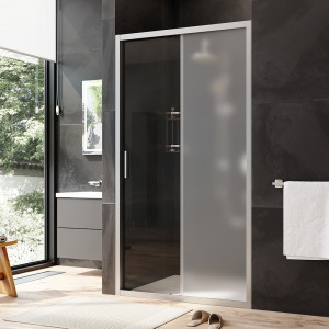 W90G-110-1-195MM Solo Дверь душевая 110х195 стекло матовое профиль матовый хром AM.PM Gem