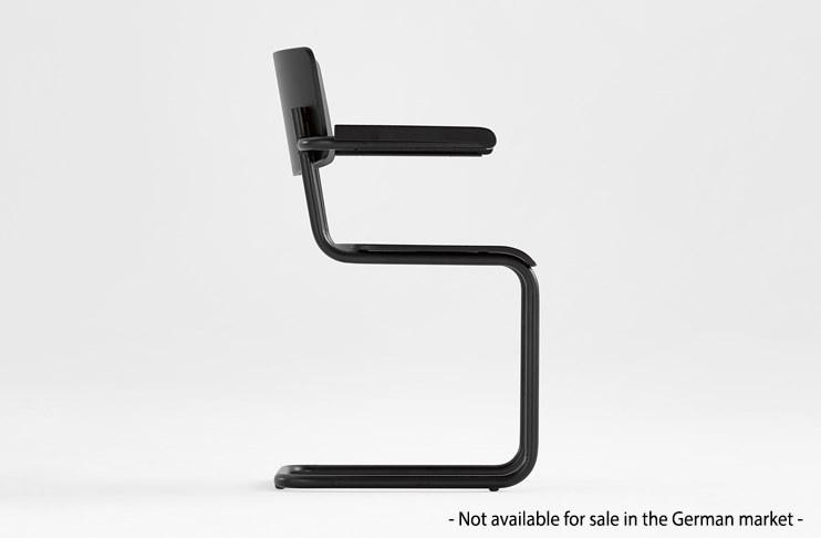 Adico Консольный стул из нержавеющей стали и дерева с подлокотниками sun-id-1425520 - Вид №1