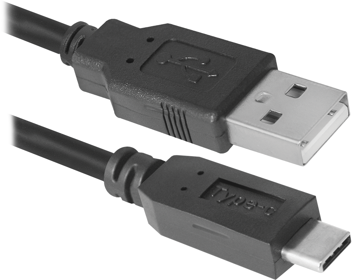 87492 usb кабель usb09-03pro usb2.0 am-c type, 1.0 м Defender Santreyd  - Вид №1