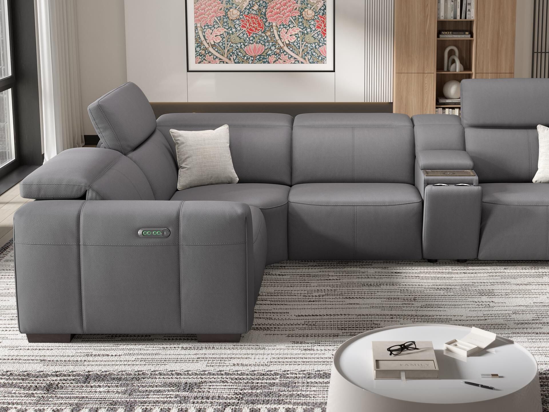 Кожаный угловой диван Sofanella тысячный ARCH-00022714 - Вид №4