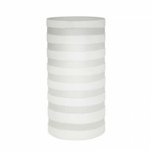Подсвечник стеклянный белый в полоску матовый Maroon от Eichholtz EICHHOLTZ EICHHOLTZ 060335 Белый
