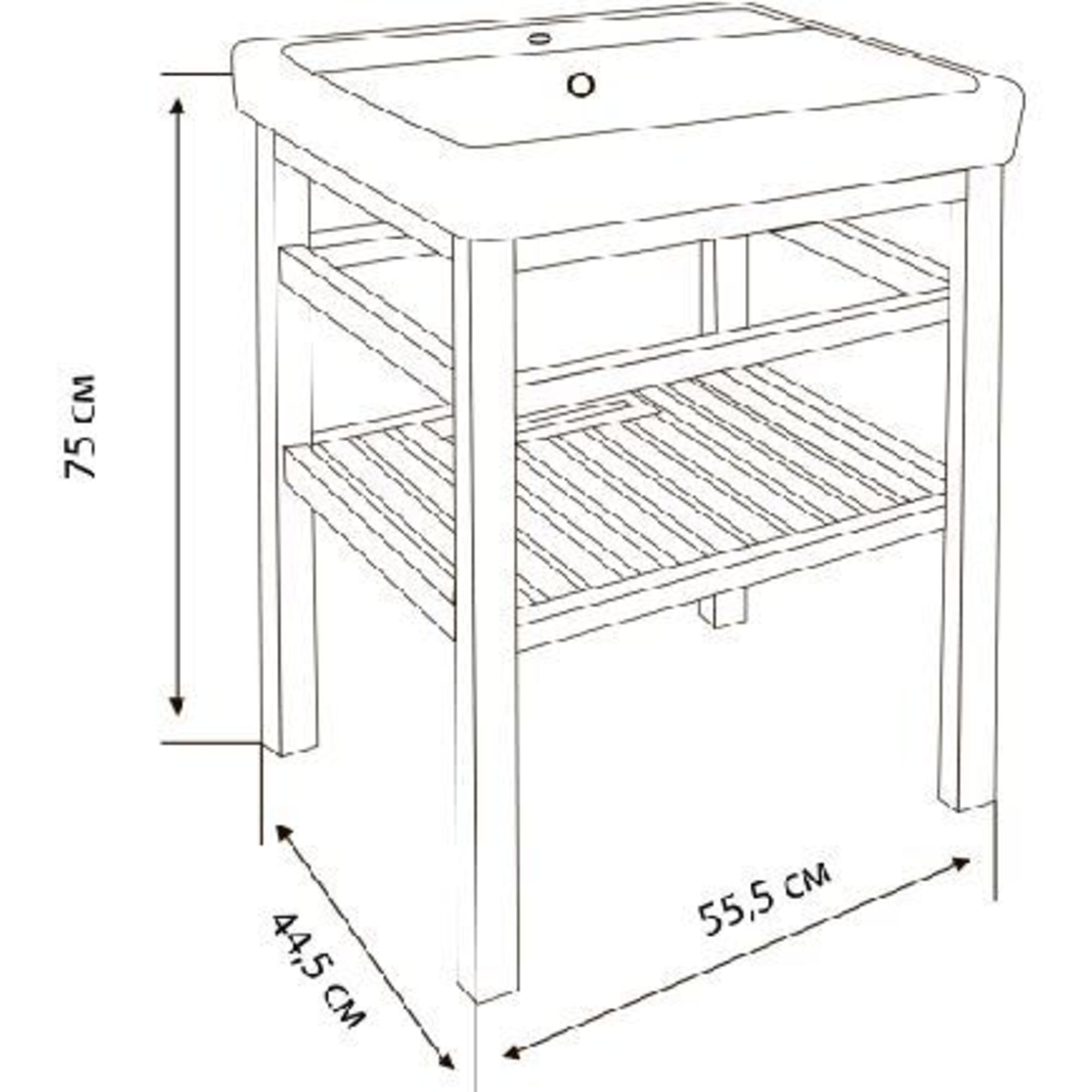 82325618 Стеллаж под раковину «» 55 см цвет бежевый Шервуд Santreyd  - Вид №8