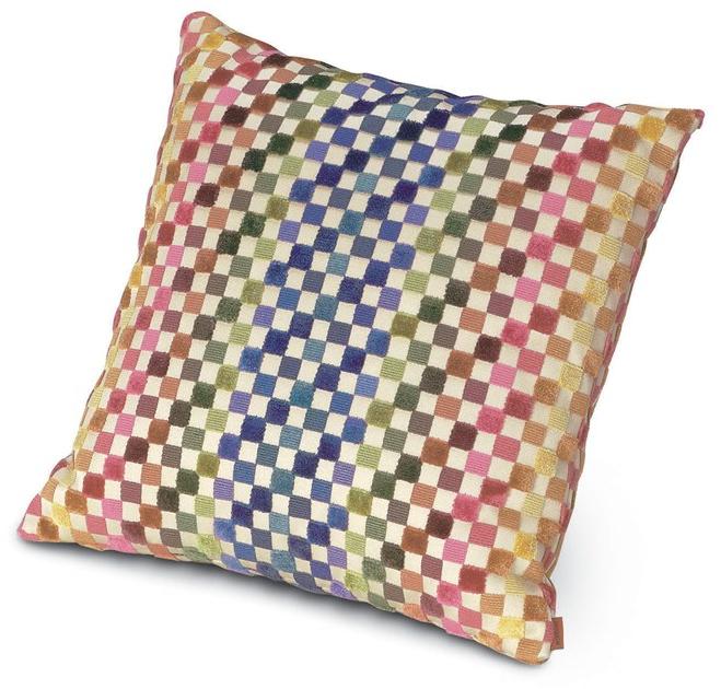 MissoniHome Подушка из жаккардового бархата в мелкую клетку Master moderno sun-id-1499150 - Вид №1