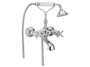 Настенный смеситель для ванны с ручным душем