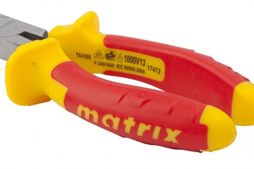 Длинногубцы изогнутые Insulated 160мм двухкомпонентные рукоятки MATRIX PROFESSIONAL 12540 - Вид №3
