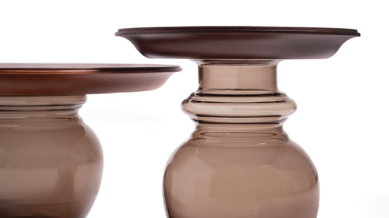 Круглый деревянный и стеклянный журнальный столик OPERA CONTEMPORARY OLAES ARCH-00103538 - Вид №3