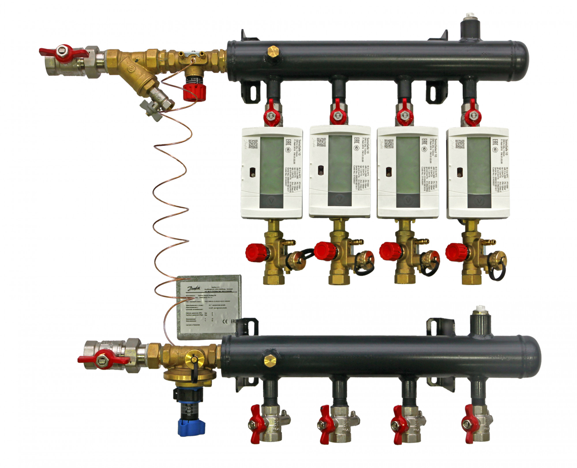 Danfoss Узел распределительный этажный TDU.3 TDU.3 DN50-8L-32-APT25-CNT25-MSVB15 150U0809 