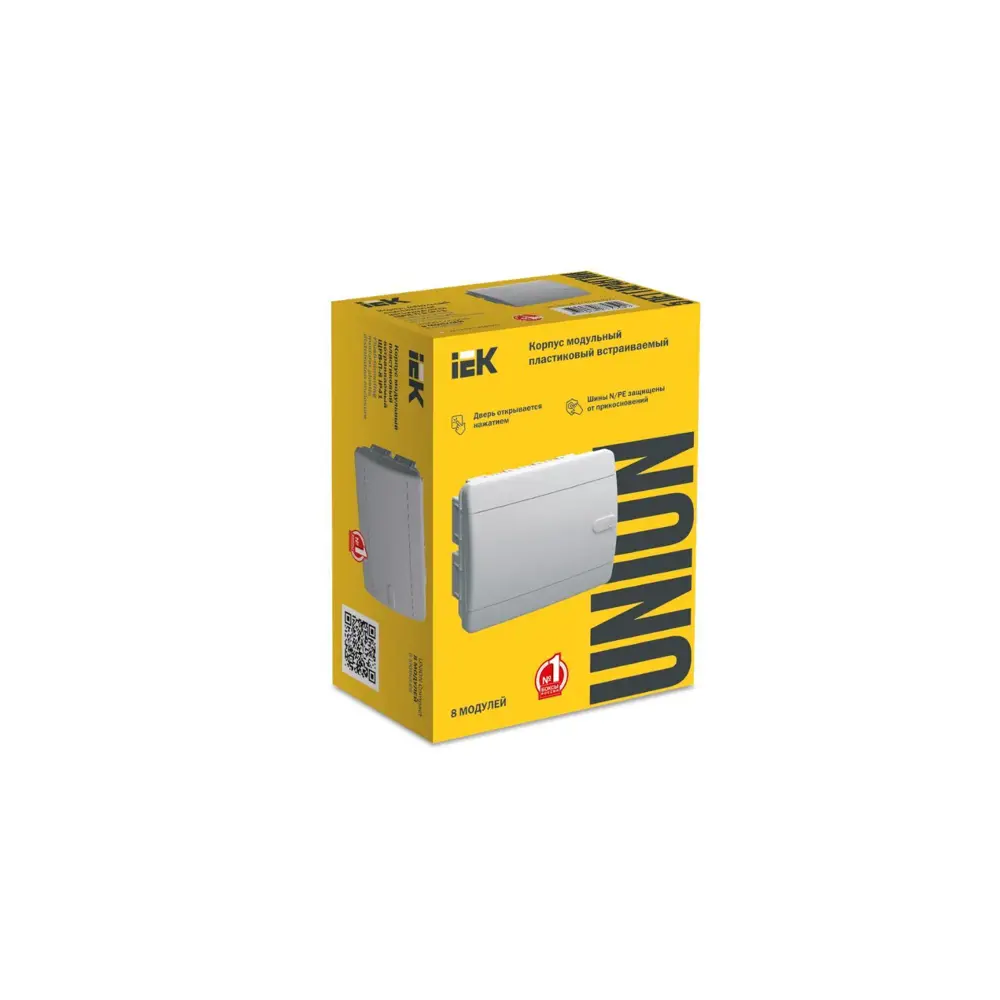 Щит распределительный встраиваемый IEK Union UIC-KP13-V-08-41-K01 ЩРВ-П-8 8 модулей IP41 пластик цвет белый STLM-2162949 - Вид №1