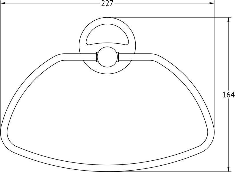 ELL 022 Держатель полотенца трапециевидный FBS Ellea - Вид №1
