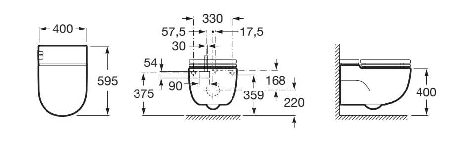 Фарфоровый подвесной туалет со встроенным сливным ящиком Roca Meridian ARCH-00057048 - Вид №4