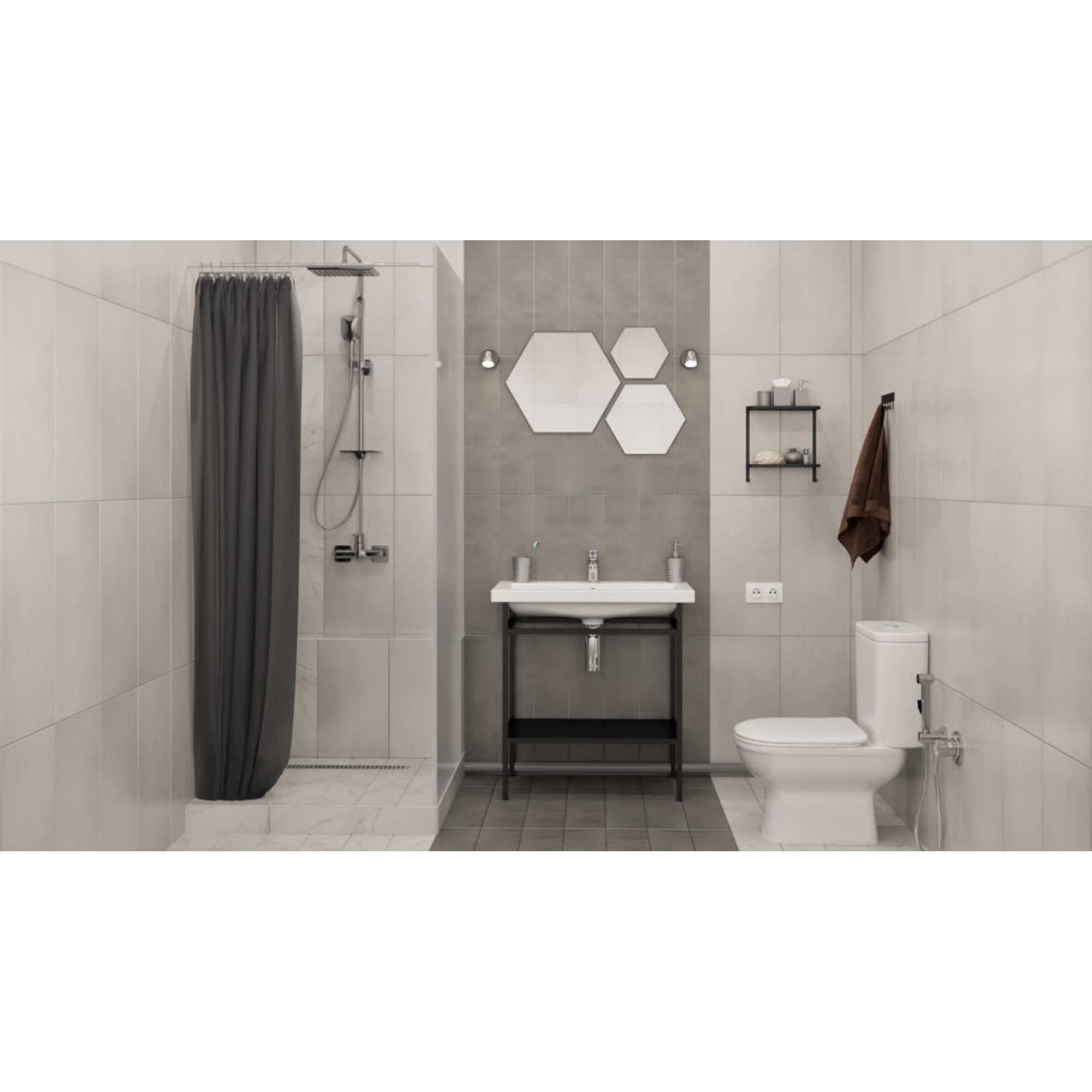 82111189 Зеркало 25х22 см цвет чёрный Ferro Santreyd - Вид №4